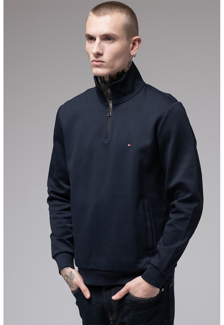 Bluza de trening cu logo si fenta cu fermoar