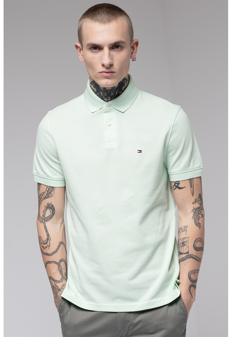 Tricou polo din amestec de bumbac organic