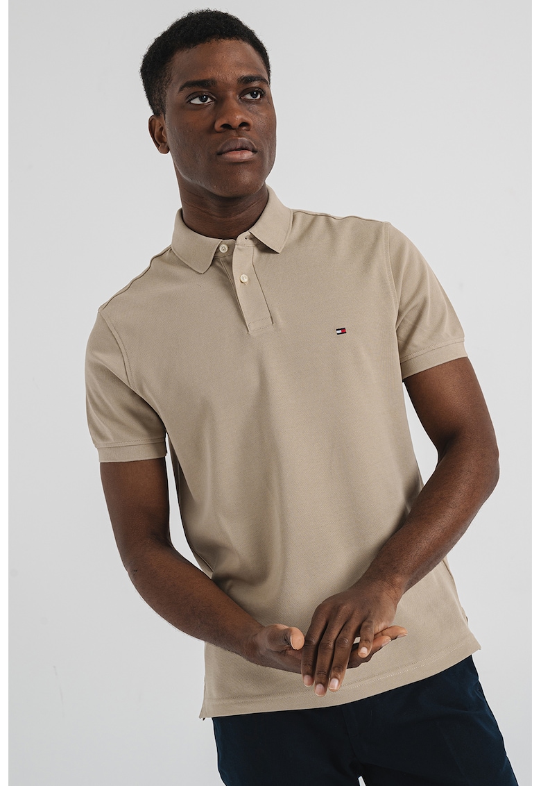 Tricou polo din amestec de bumbac organic