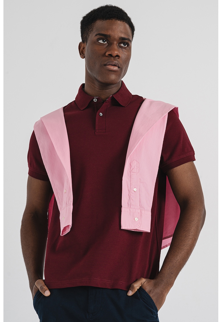 Tricou polo din amestec de bumbac organic