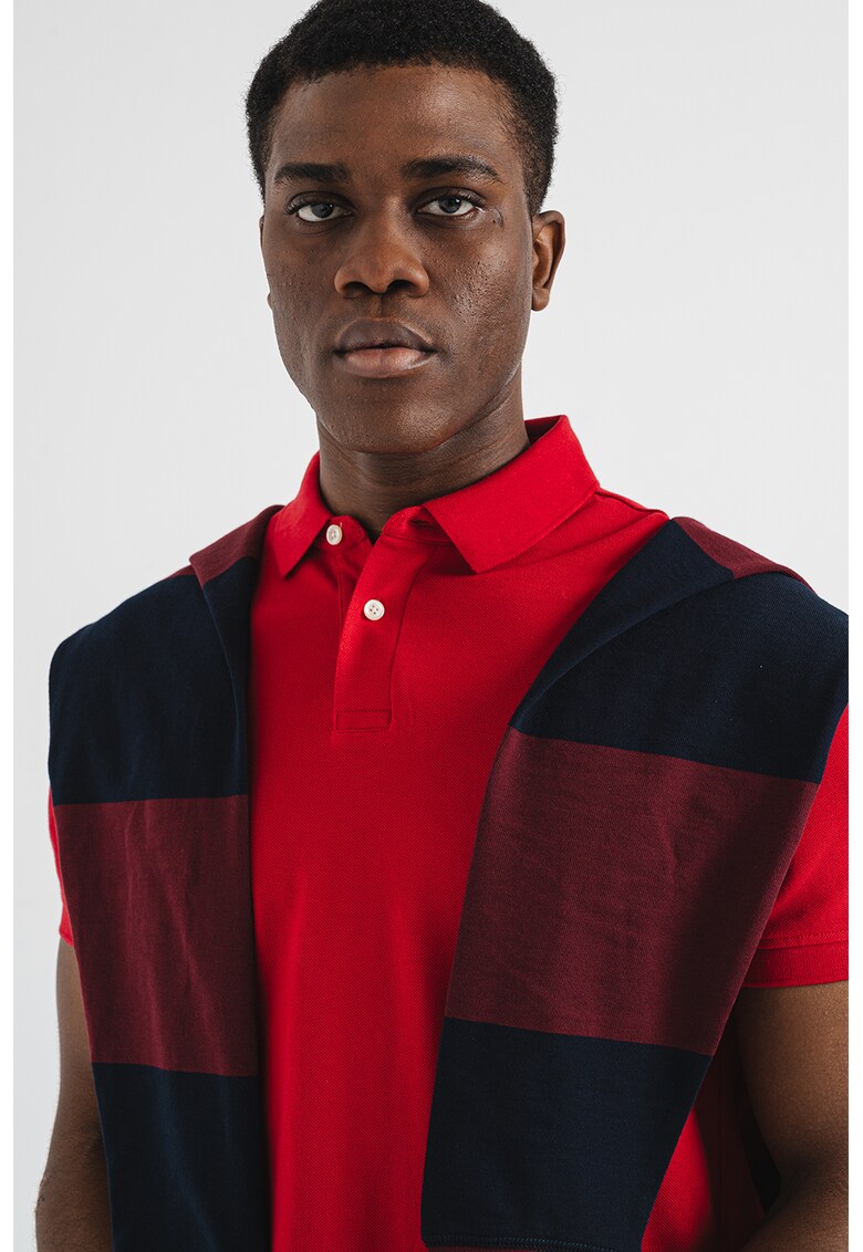 Tricou polo din amestec de bumbac organic