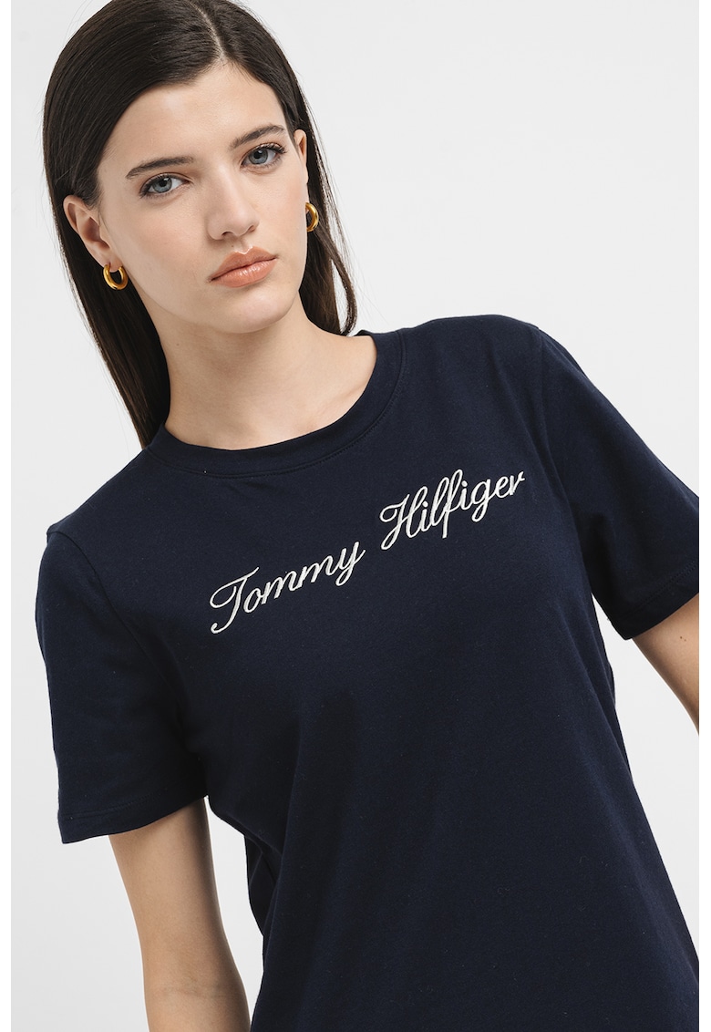 Tricou de bumbac organic cu broderie logo