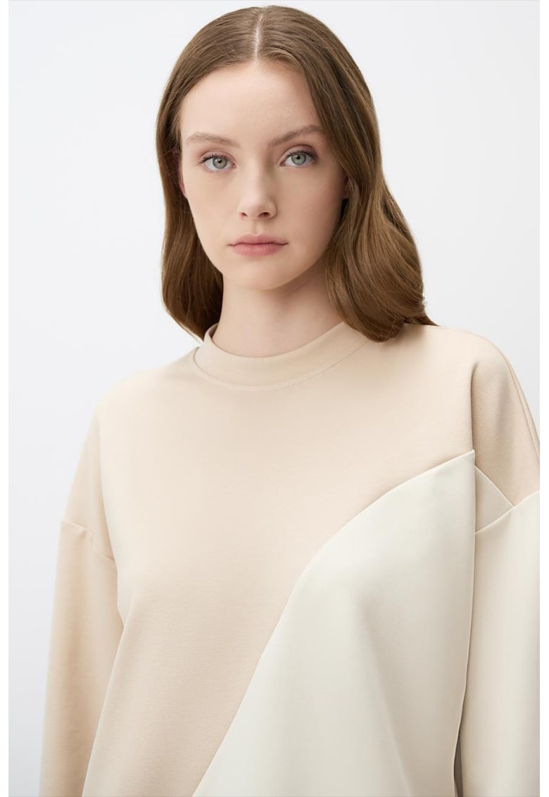 Bluza de trening din amestec de modal cu decolteu la baza gatului