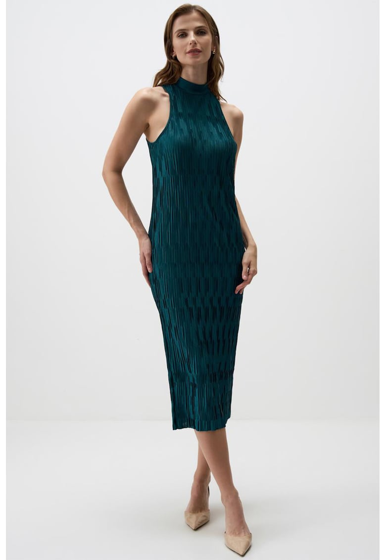 Rochie midi cu decolteu halter