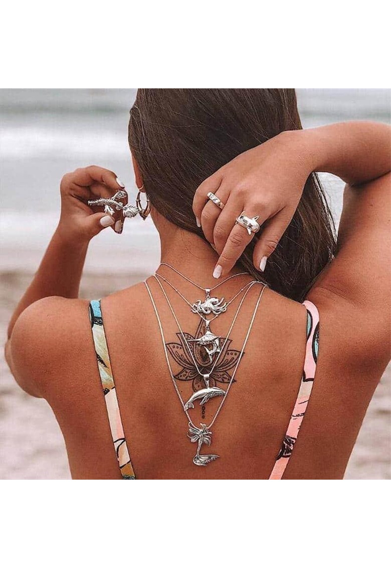 Colier Elba Silver C13 - Aliaj metalic - Argintiu