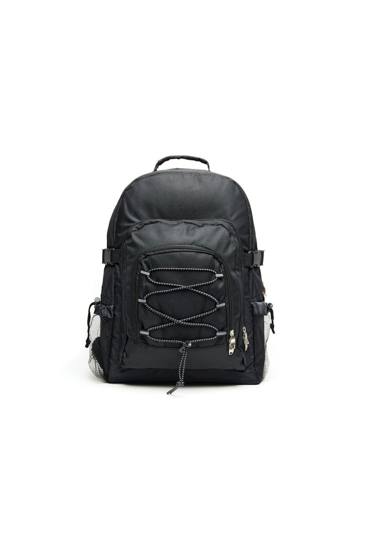Rucsac negru - poliester - 33x47x18cm - pentru femei si barbati