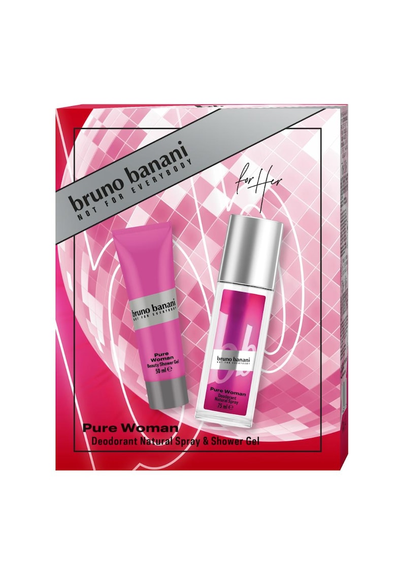 Set cadou  Pure Woman: Dedorant natural spray - 75 ml + Gel de dus - 50 ml