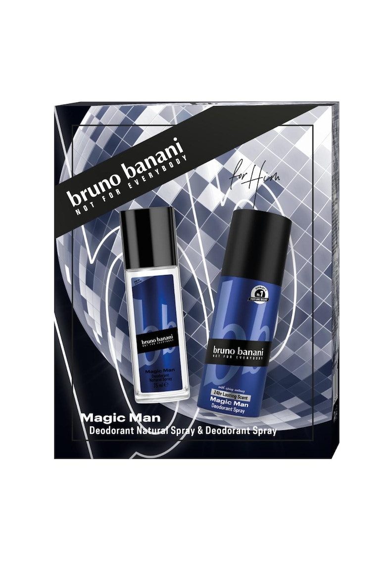 Set cadou  Magic Man: Deodorant natural spray - 75 ml + Deodorant - 150 ml
