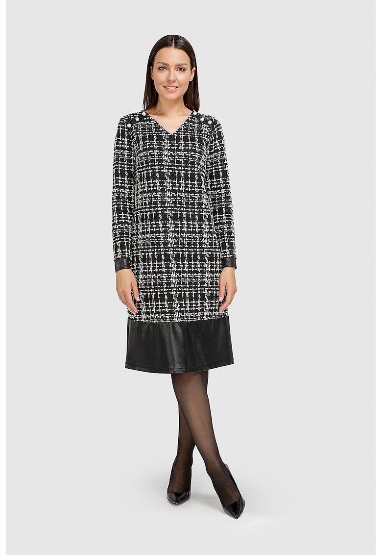 Rochie midi cu decolteu in V