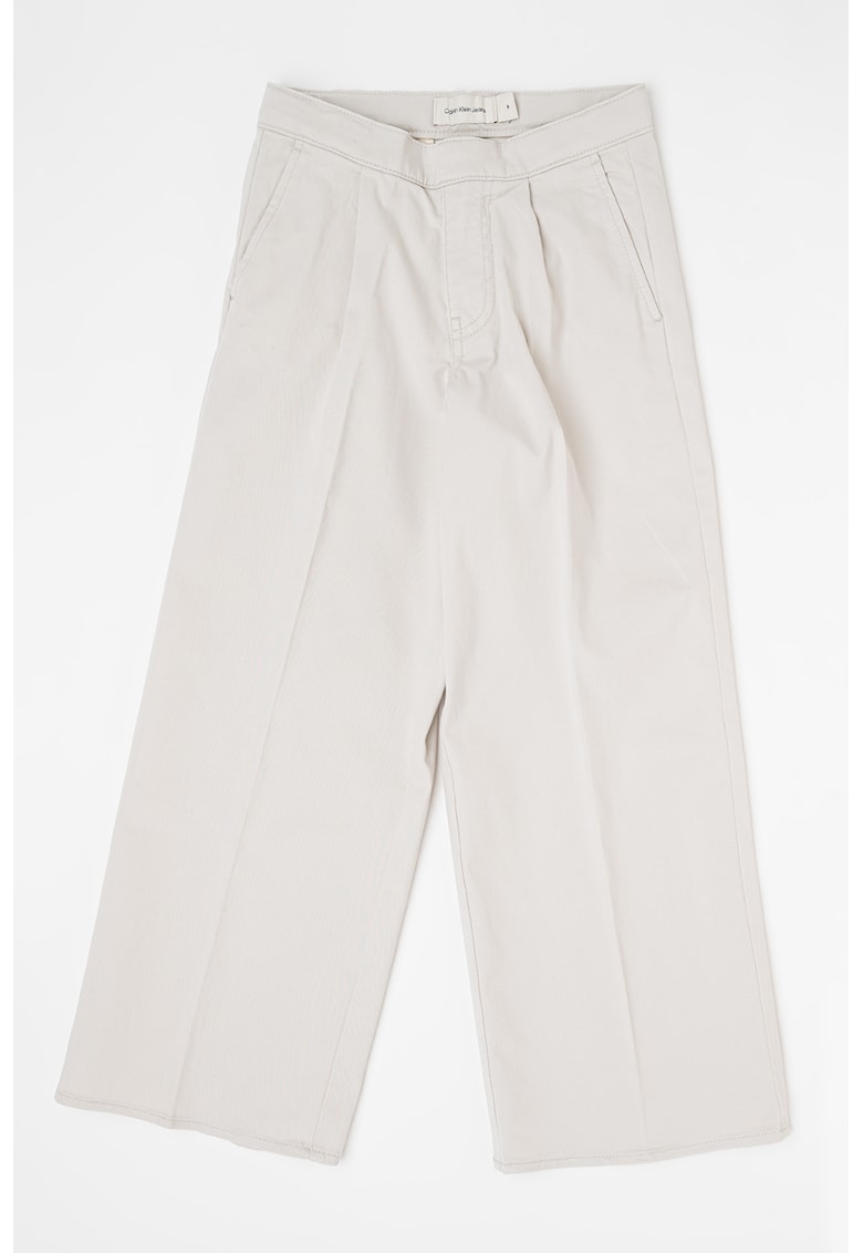 Pantaloni drepti din amestec de bumbac