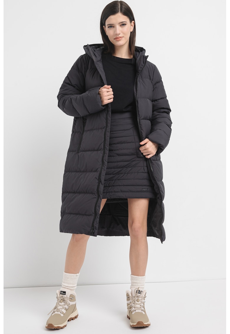 Geaca matlasata cu umplutura de puf si gluga Frozen Palace