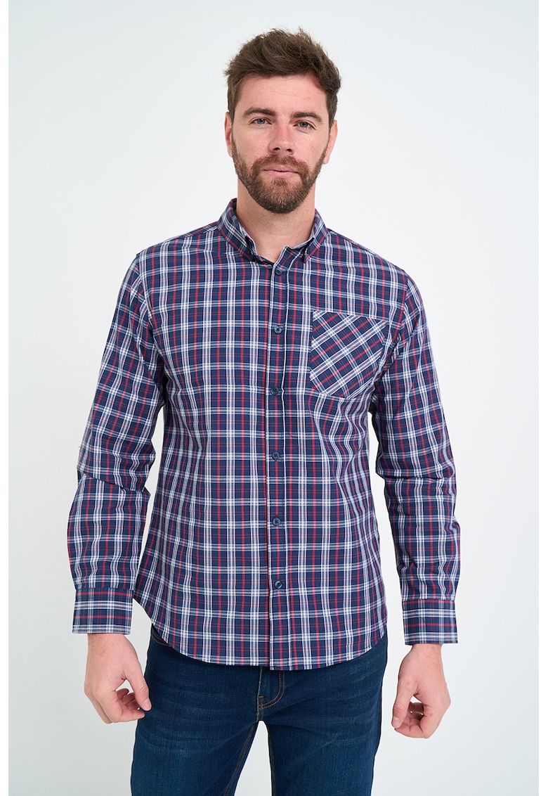 Camasa din bumbac cu model in carouri