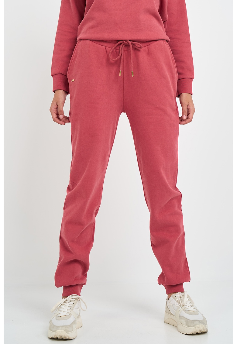 Pantaloni de trening relaxed fit din amestec de bumbac