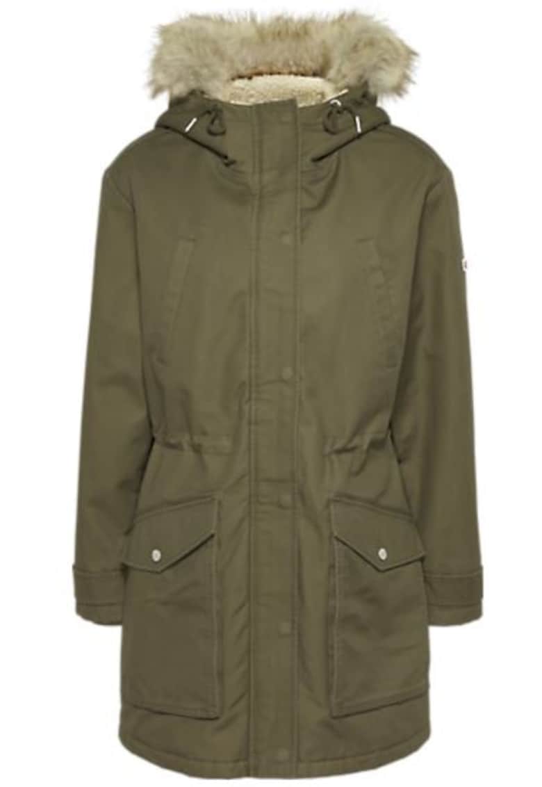 Geaca parka cu snur in talie