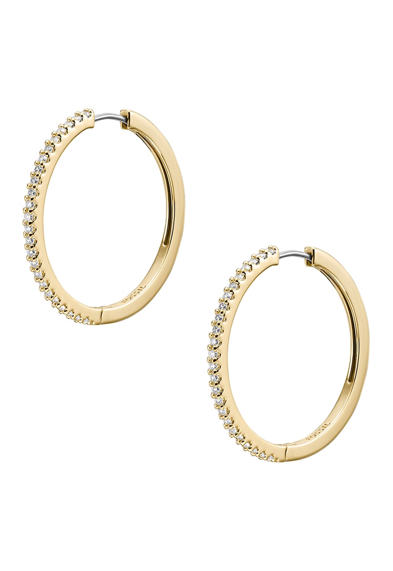 Cercei rotunzi decorati cu cristale