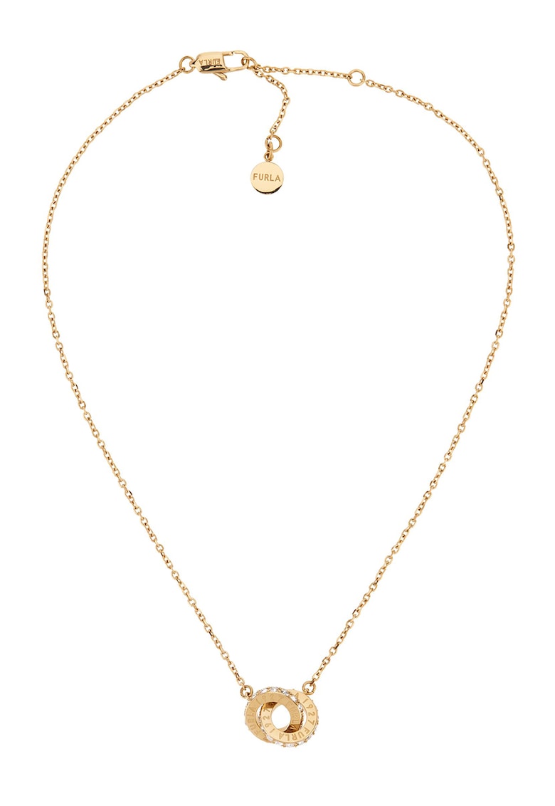 Colier din otel inoxidabil decorat cu pandantiv cu cristale