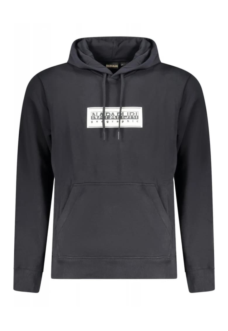 Hanorac barbati - cu imprimeu cu logo - Regular fit -  Negru