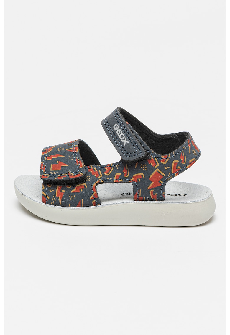 Sandale cu imprimeu si inchidere velcro