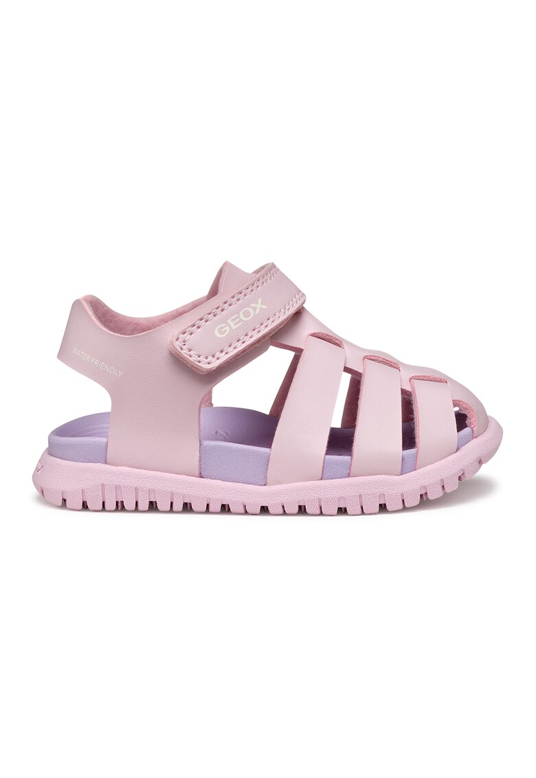 Sandale de piele ecologica cu velcro