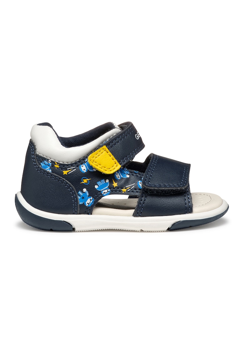 Sandale cu velcro de piele ecologica