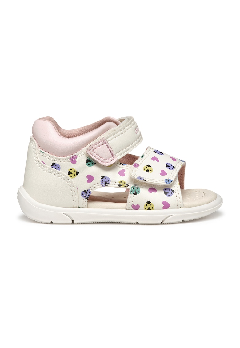 Sandale de piele ecologica cu velcro si model