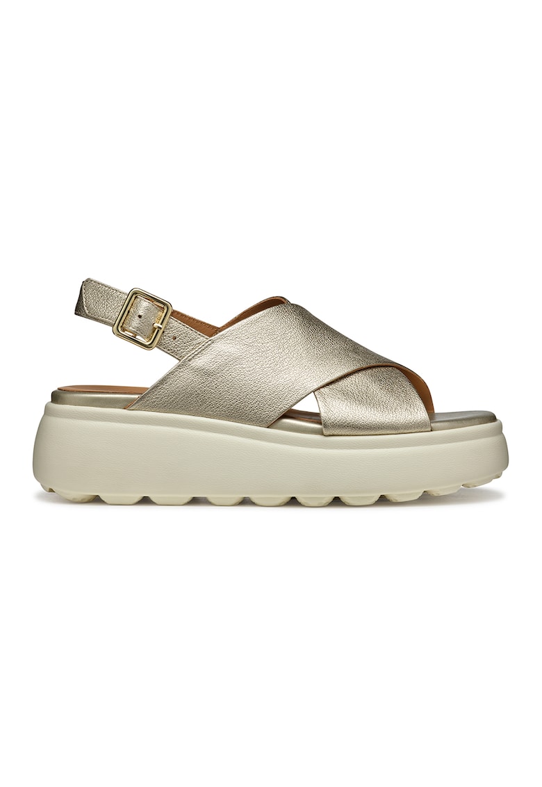 Sandale wedge de piele