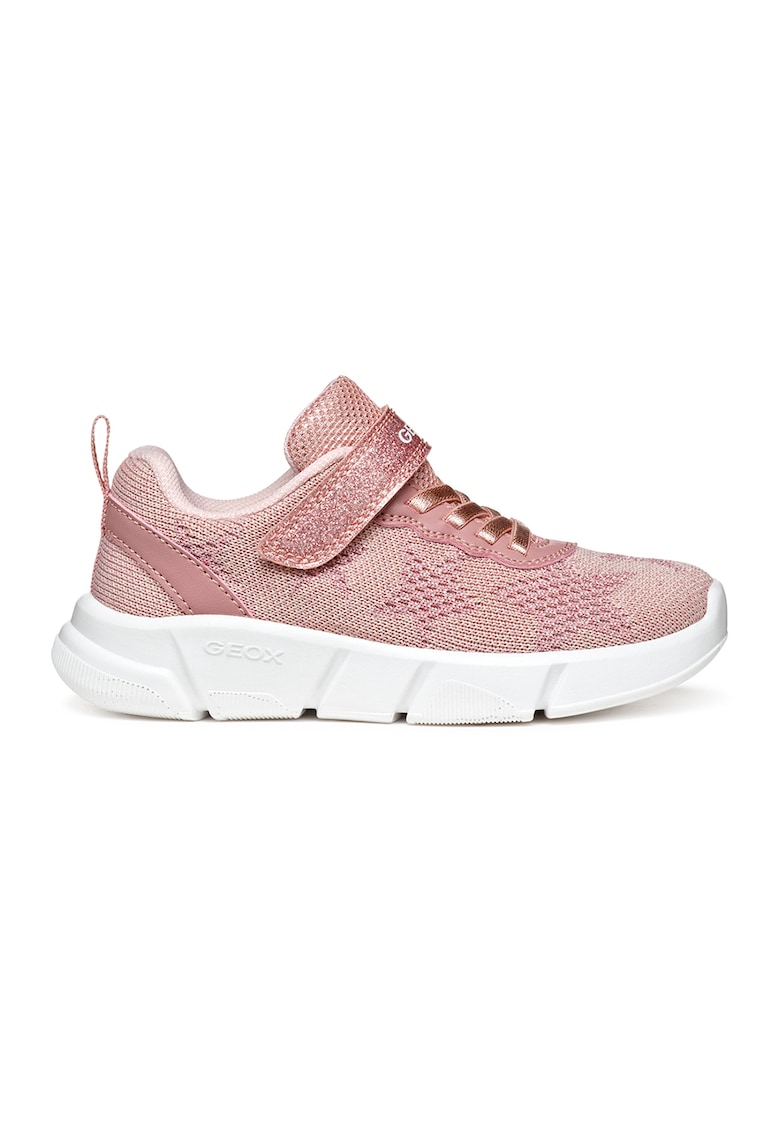 Pantofi sport low-cut cu velcro - Roz