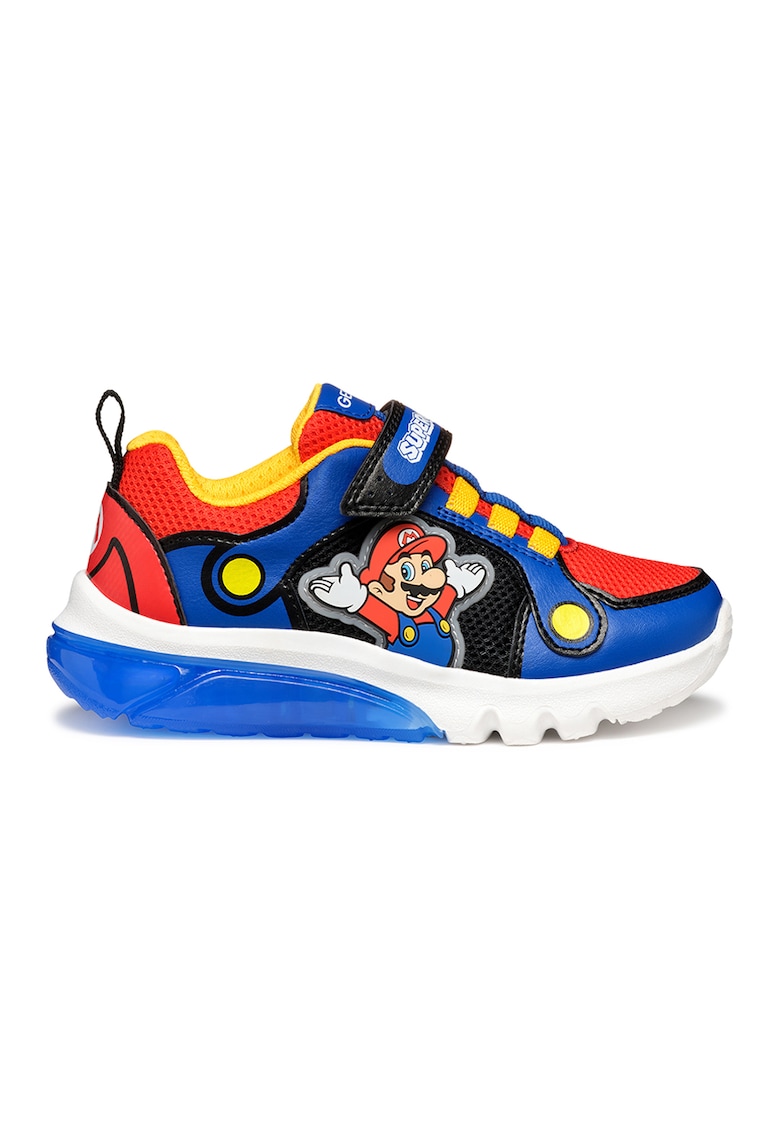 Pantofi sport cu velcro Light-Up - Galben sofran/Portocaliu mandarina/Albastru royal