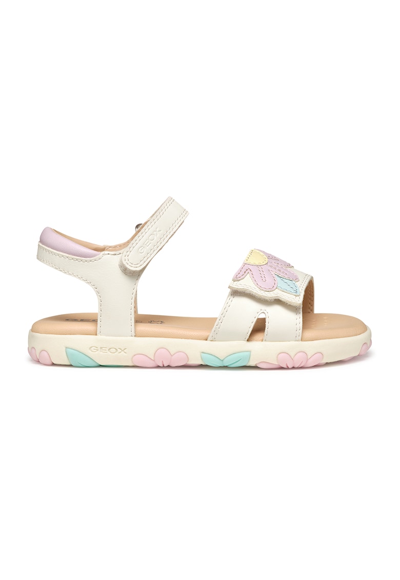 Sandale de piele ecologica cu imprimeu