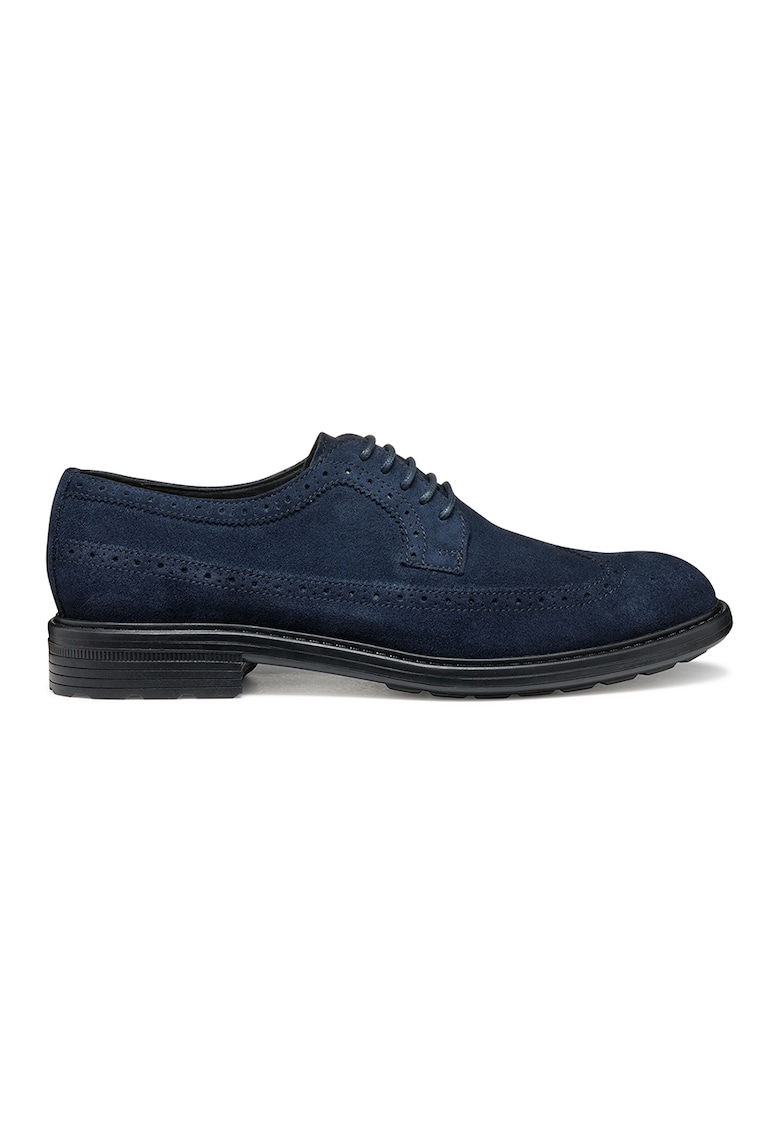 Pantofi brogue din piele intoarsa
