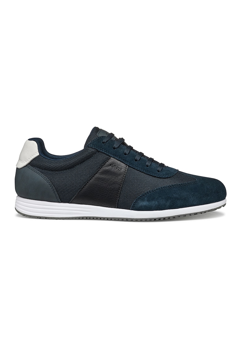 Pantofi sport din material textil cu insertii de piele intoarsa