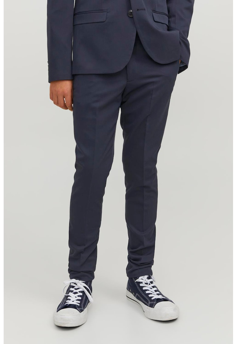 Pantaloni eleganti cu talie medie - Albastru ultramarin