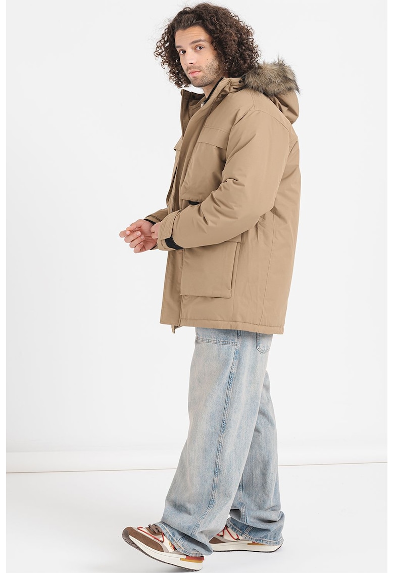 Geaca parka cu buzunare frontale Star