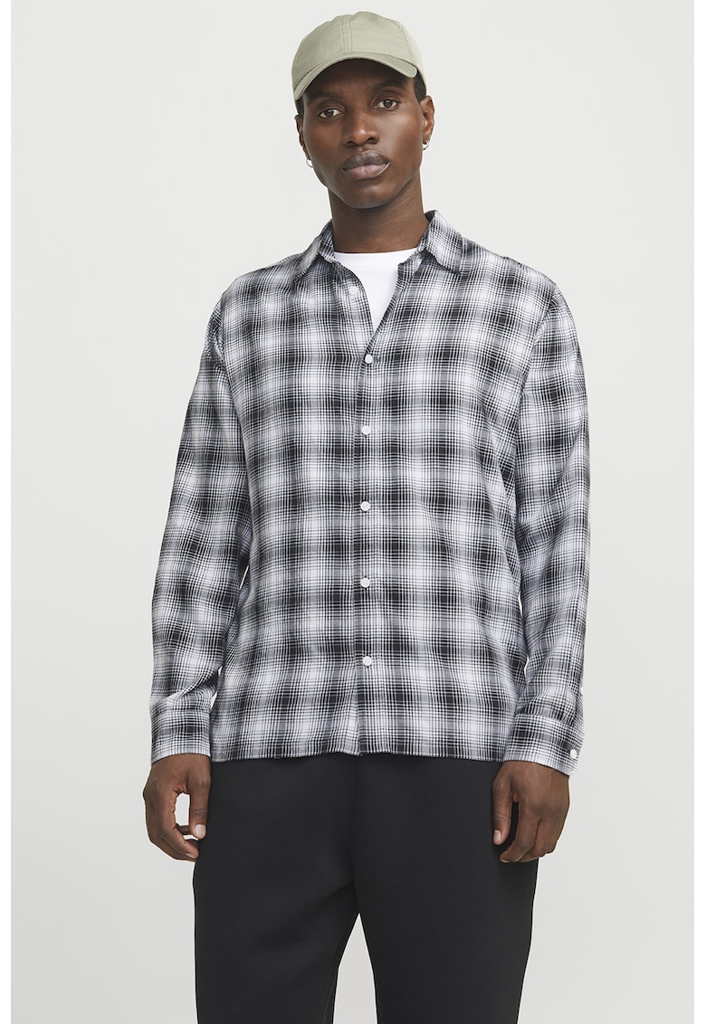 Camasa din amestec de bumbac cu model in carouri