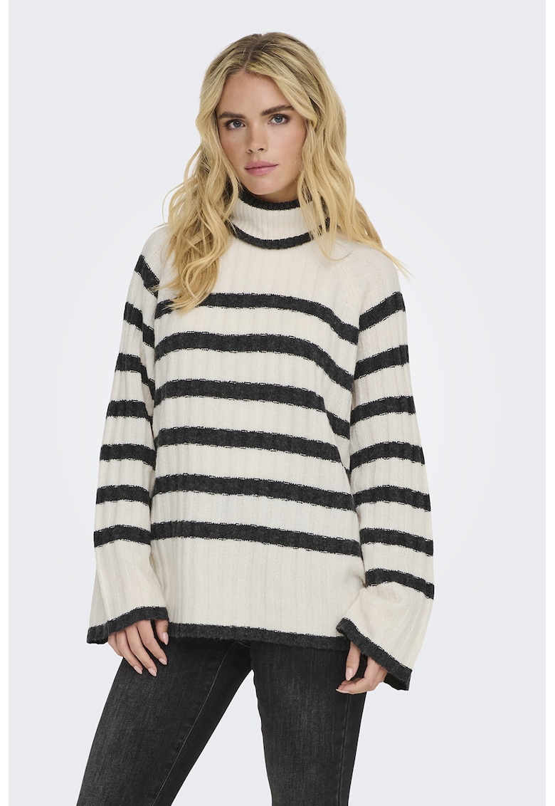 Pulover lejer cu model in dungi Miley