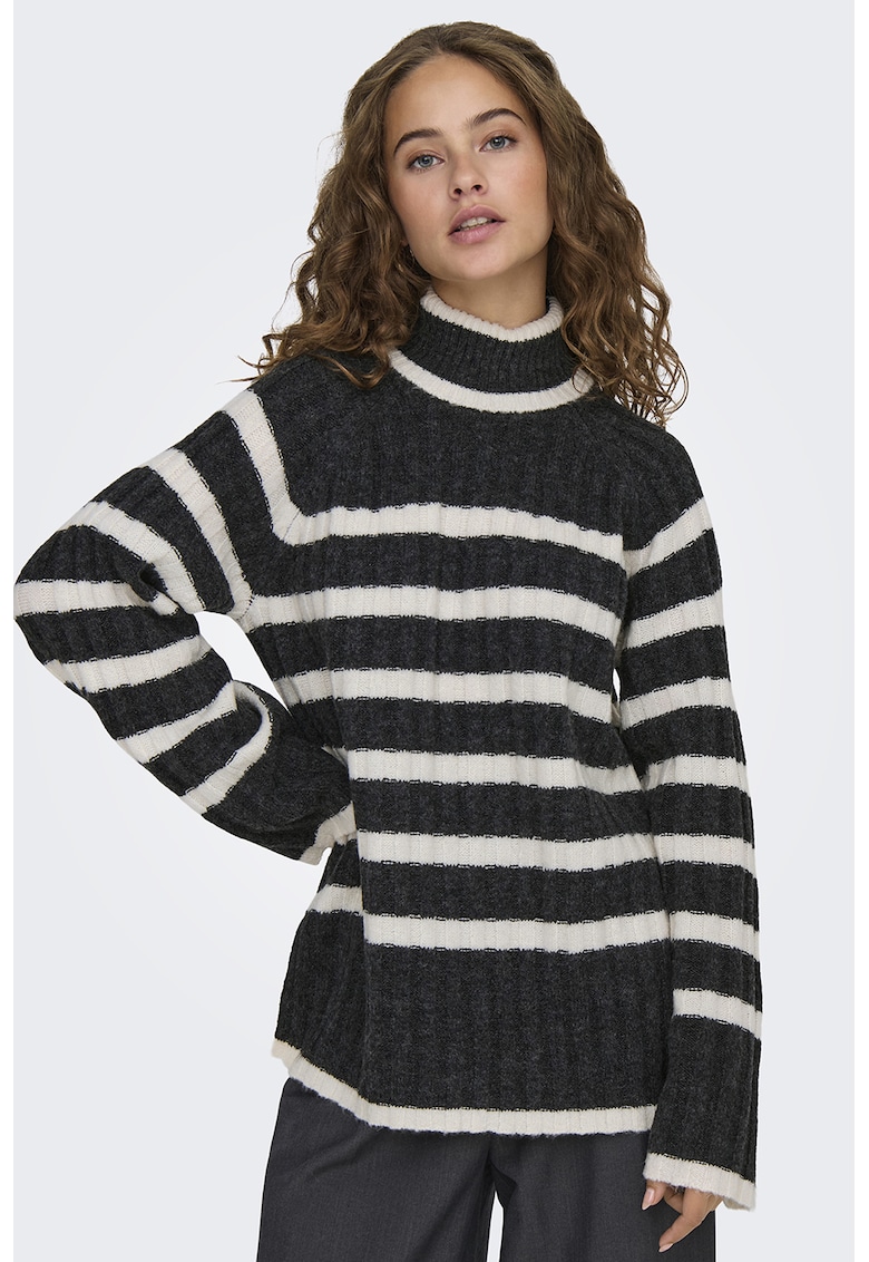 Pulover lejer cu model in dungi Miley