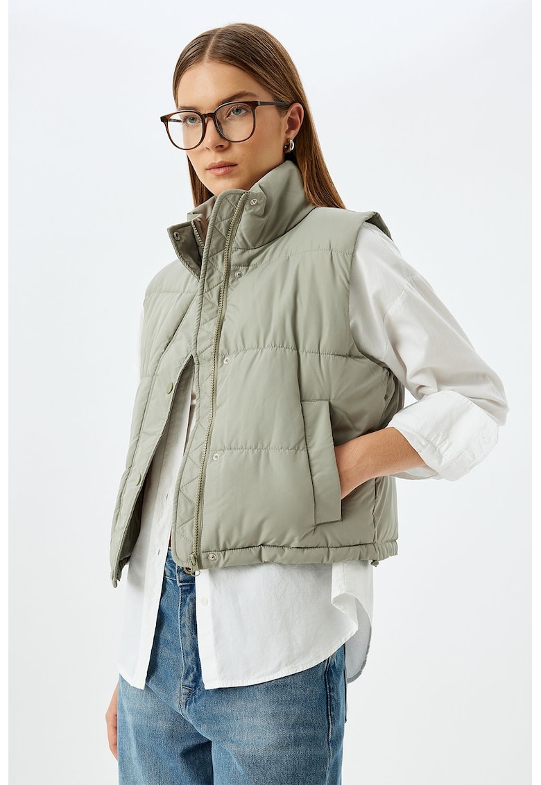 Vesta cu vatelina si fermoar