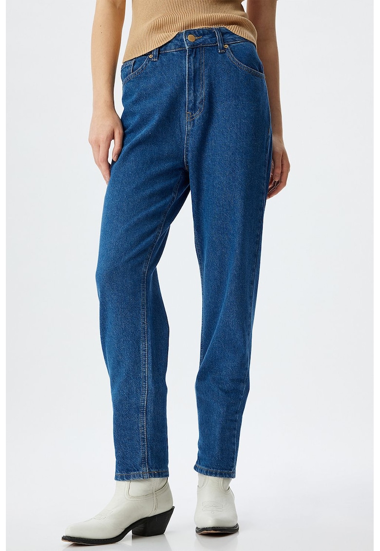 Blugi relaxed-fit cu talie inalta