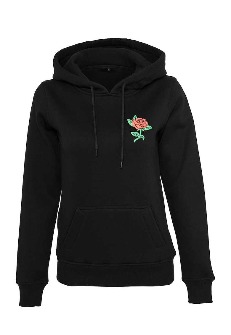 Hanorac cu imprimeu floral - Negru