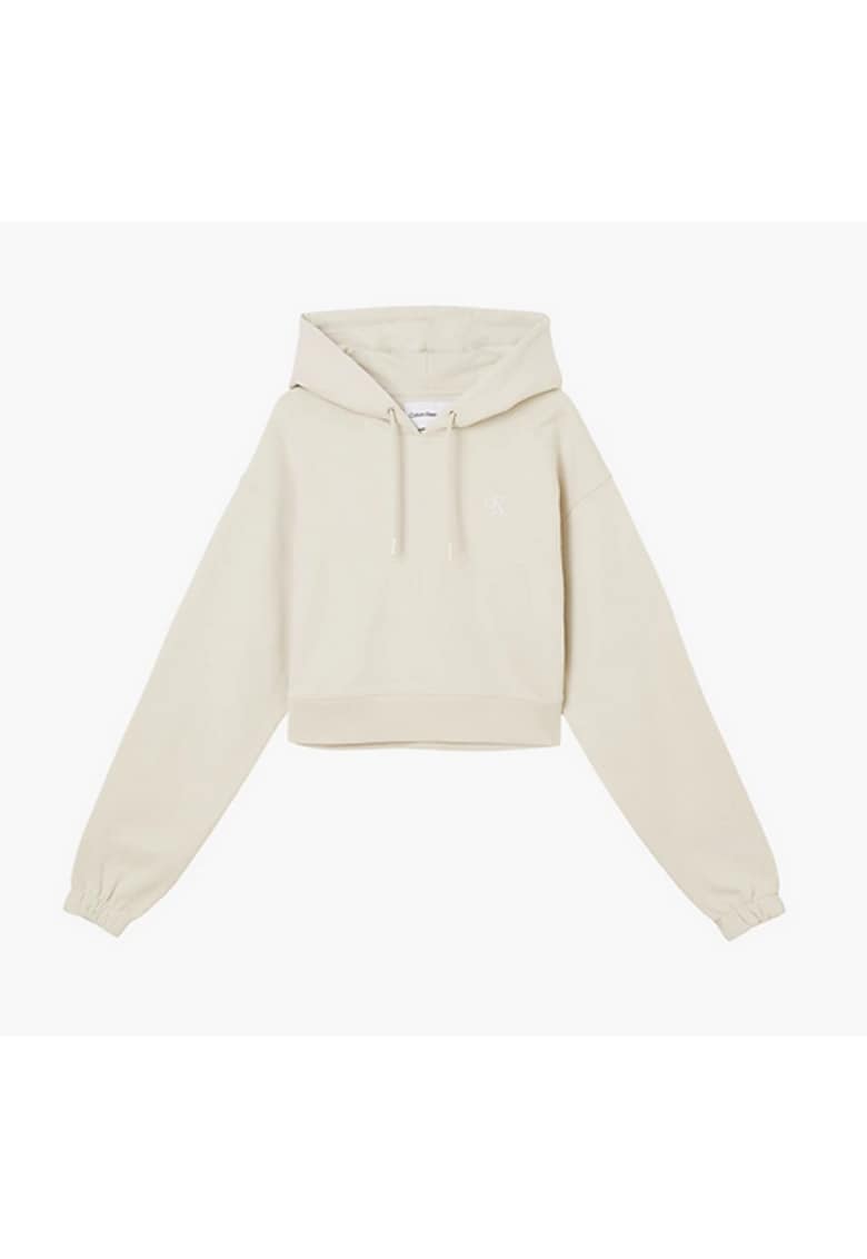 Calvin Klein Jeans Hanorac cu gluga pentru femei - Bumbac - Bej - Bej