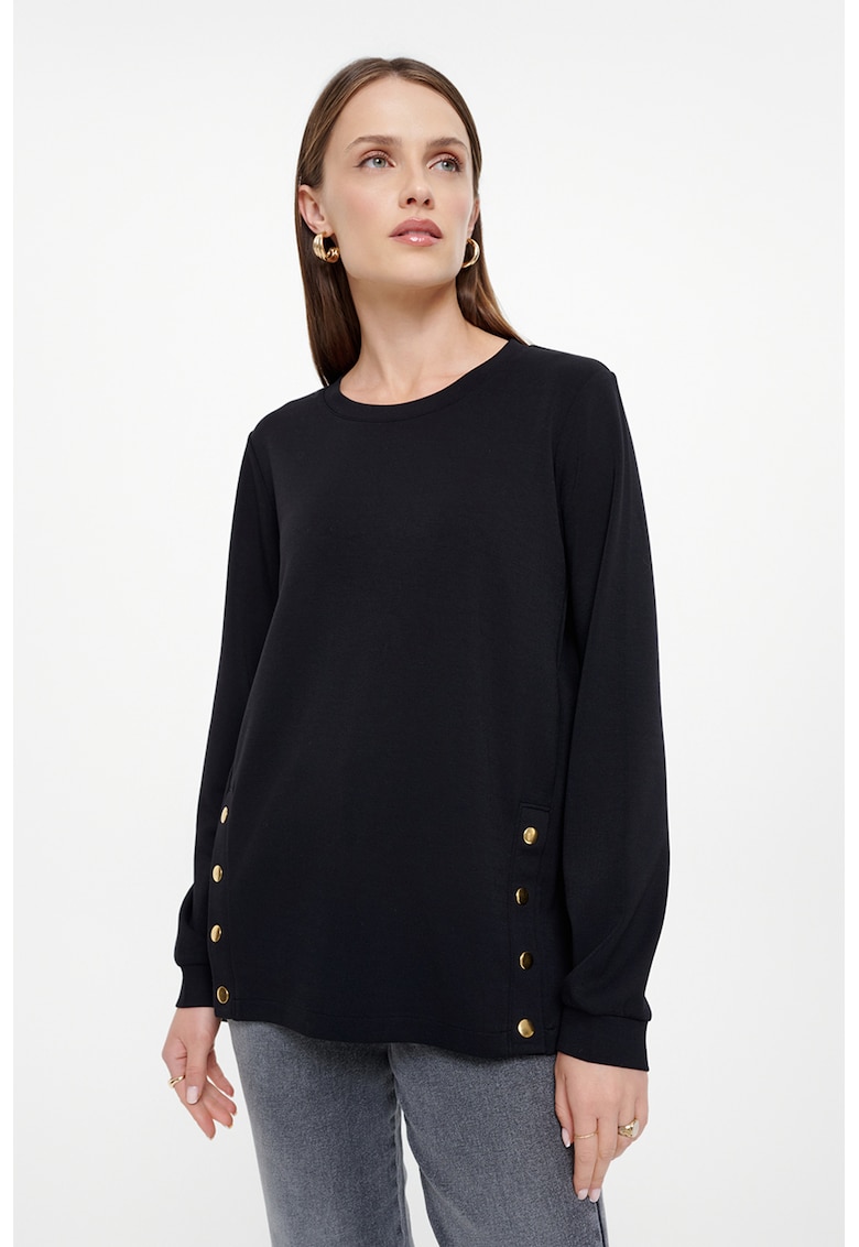 Buza de trening cu slituri cu capse