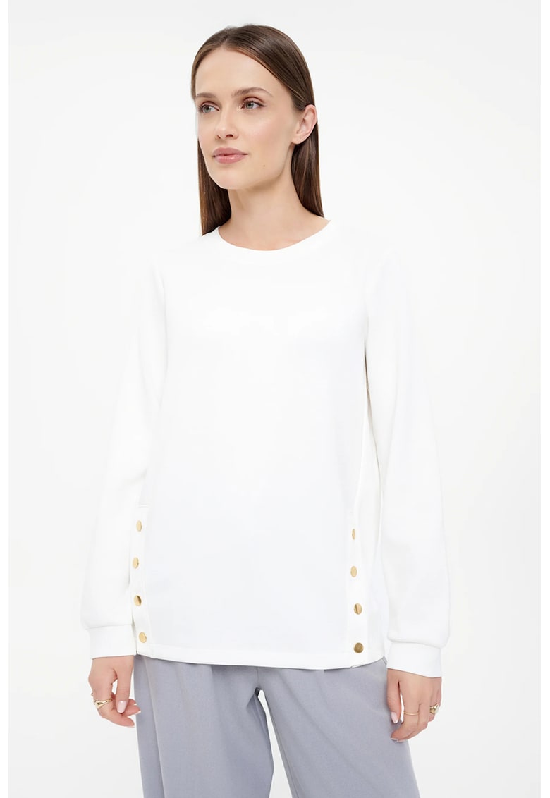 Buza de trening cu slituri cu capse