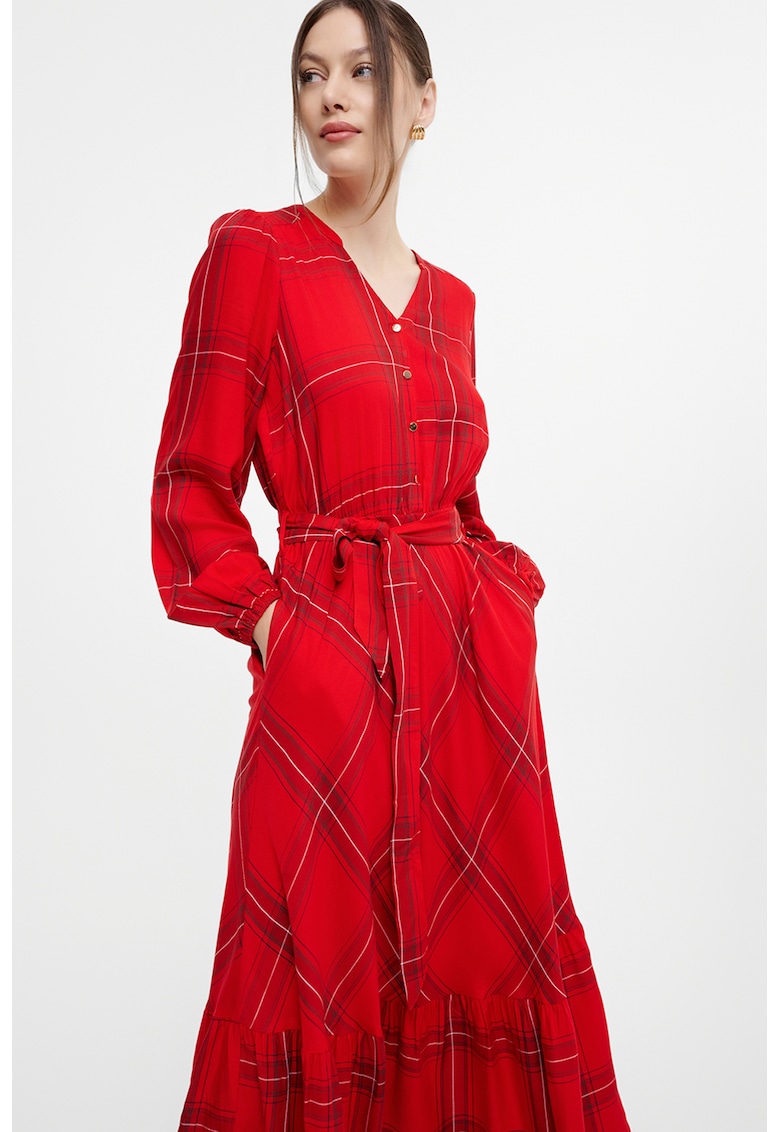 Rochie midi in carouri