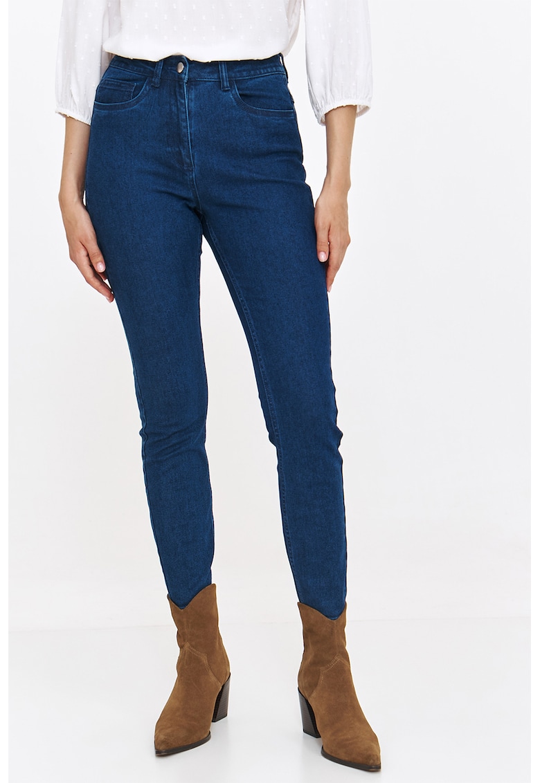 Blugi skinny cu talie inalta