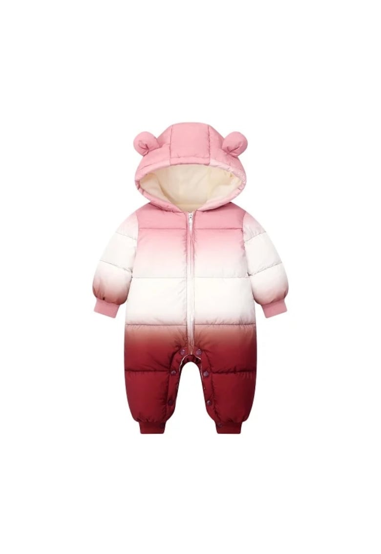 Combinezon In Degrade - Fete - Alb - Visiniu