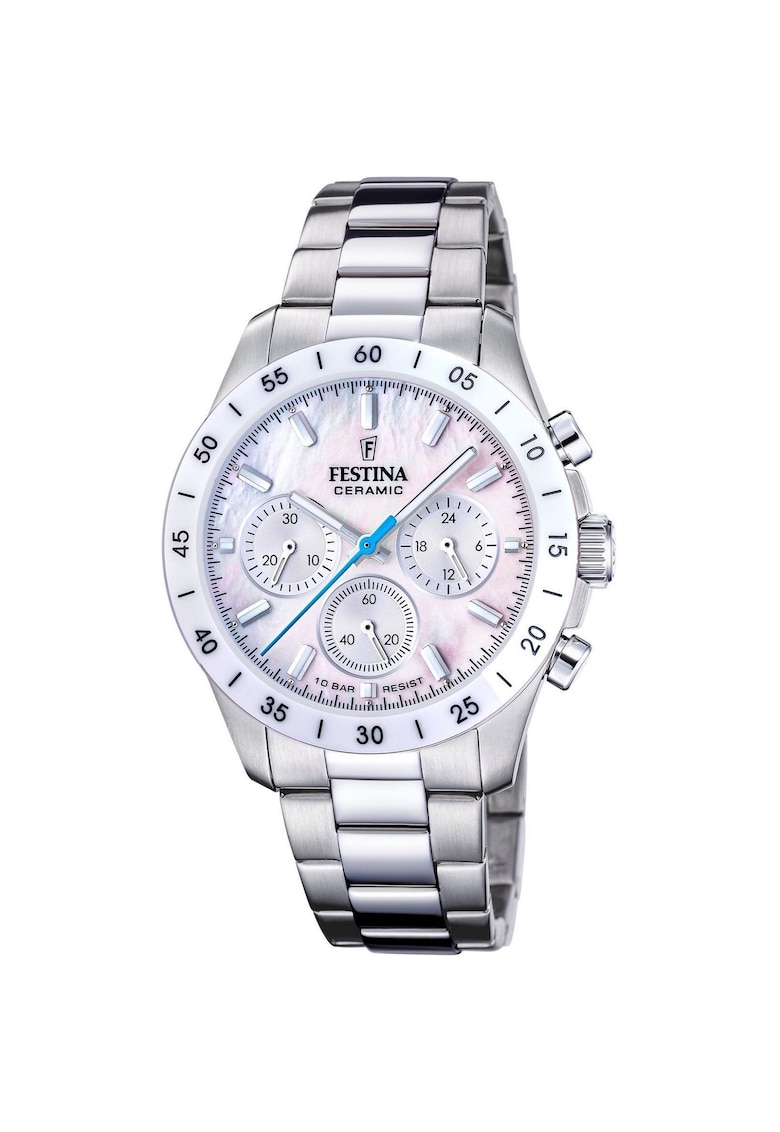 Ceas dama Damski Quartz - Argint - Perla - 10 ATM