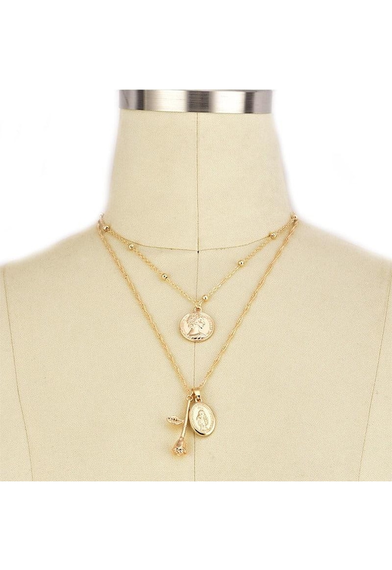 Colier Charita Gold C15 - Aliaj metalic - Auriu