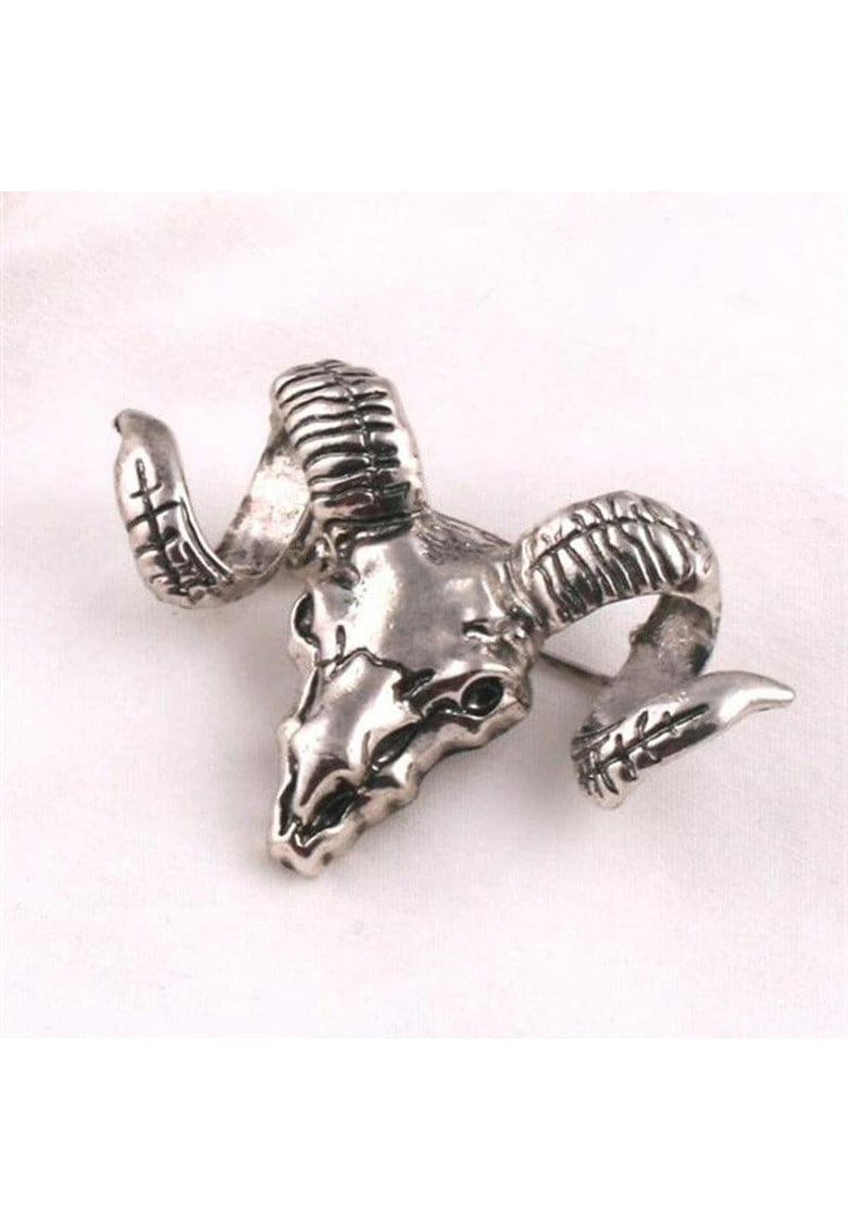 Brosa argintie - forma de cap de bivol - Nuka C2 -