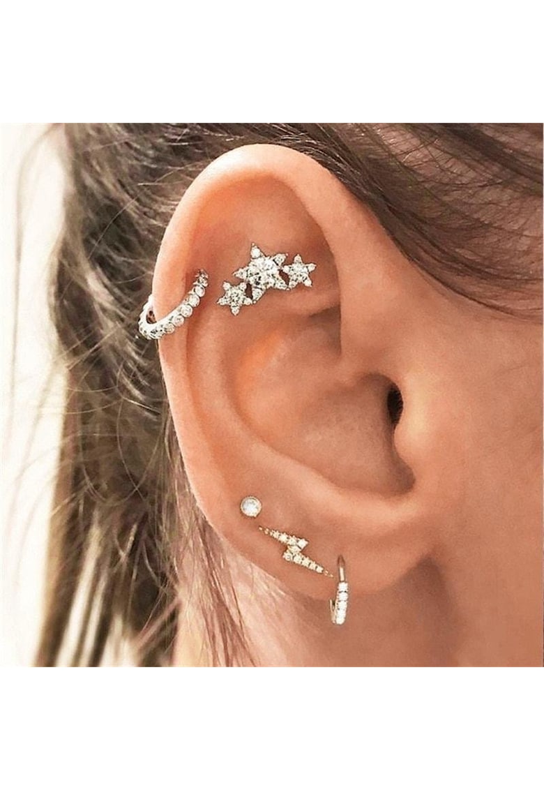 Set 5 cercei - aurii - cu pietre - Astor C28 -