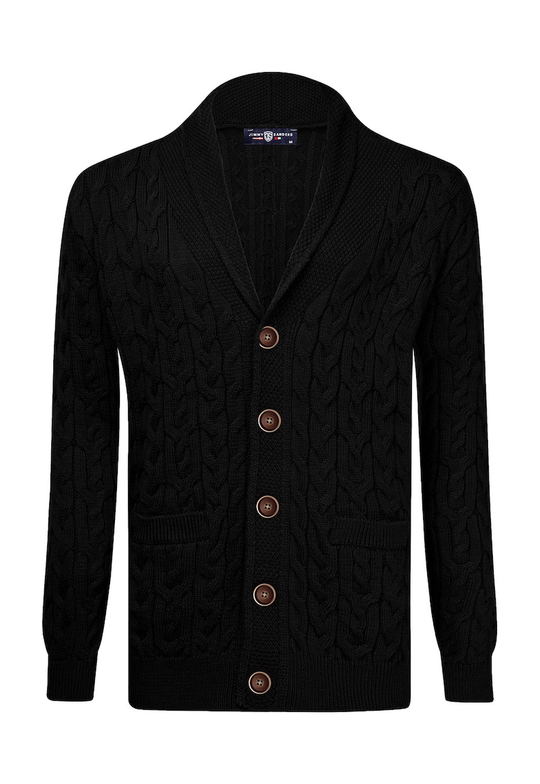 Cardigan cu model torsade si revere Cardigan cu model torsade si revere